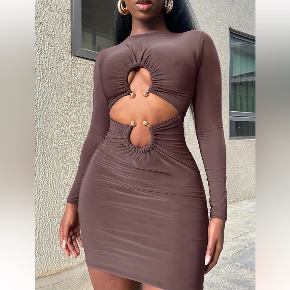 Cut-Out Loop Mini Dress